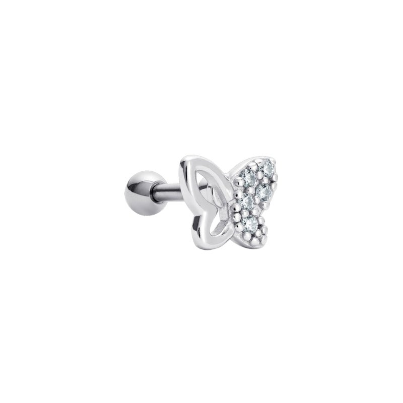 Sparkling Butterfly Barbell Stud - Popular trends empire
