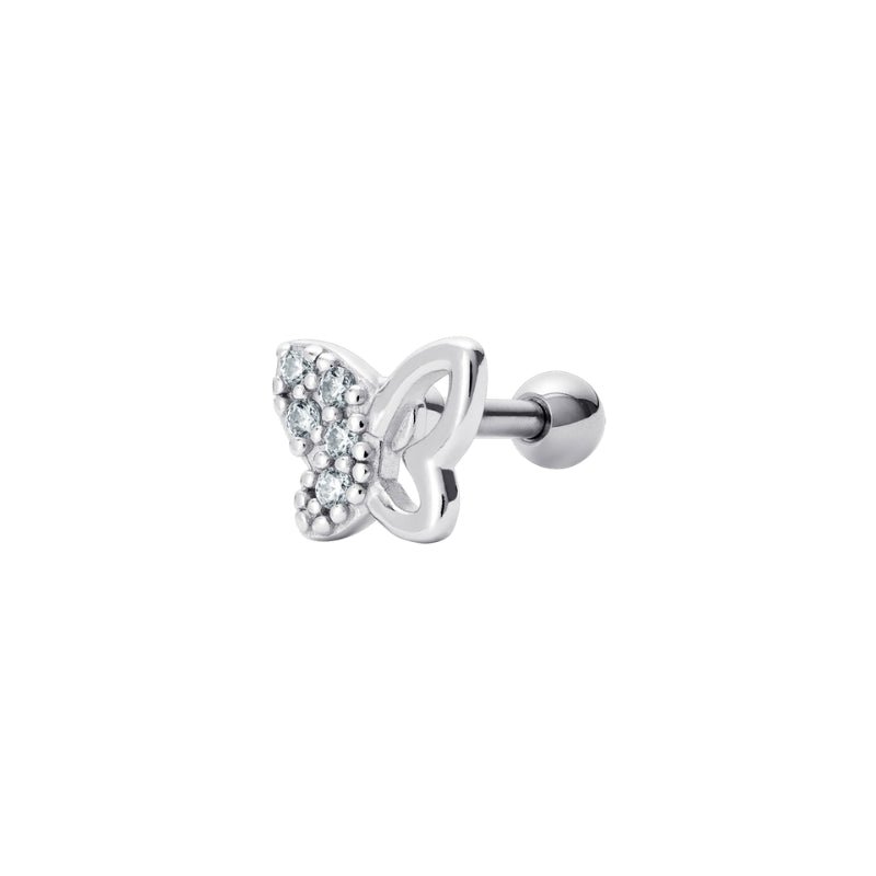 Sparkling Butterfly Barbell Stud - Popular trends empire
