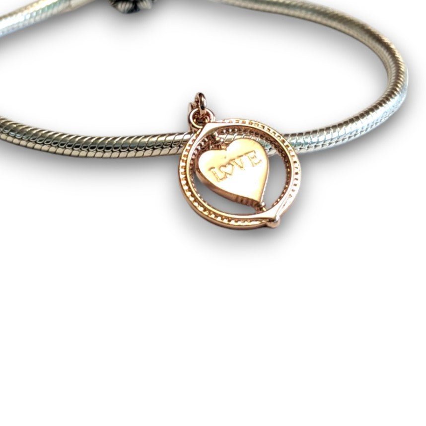 Spinning LOVE Heart Dangle Charm - Popular trends empire