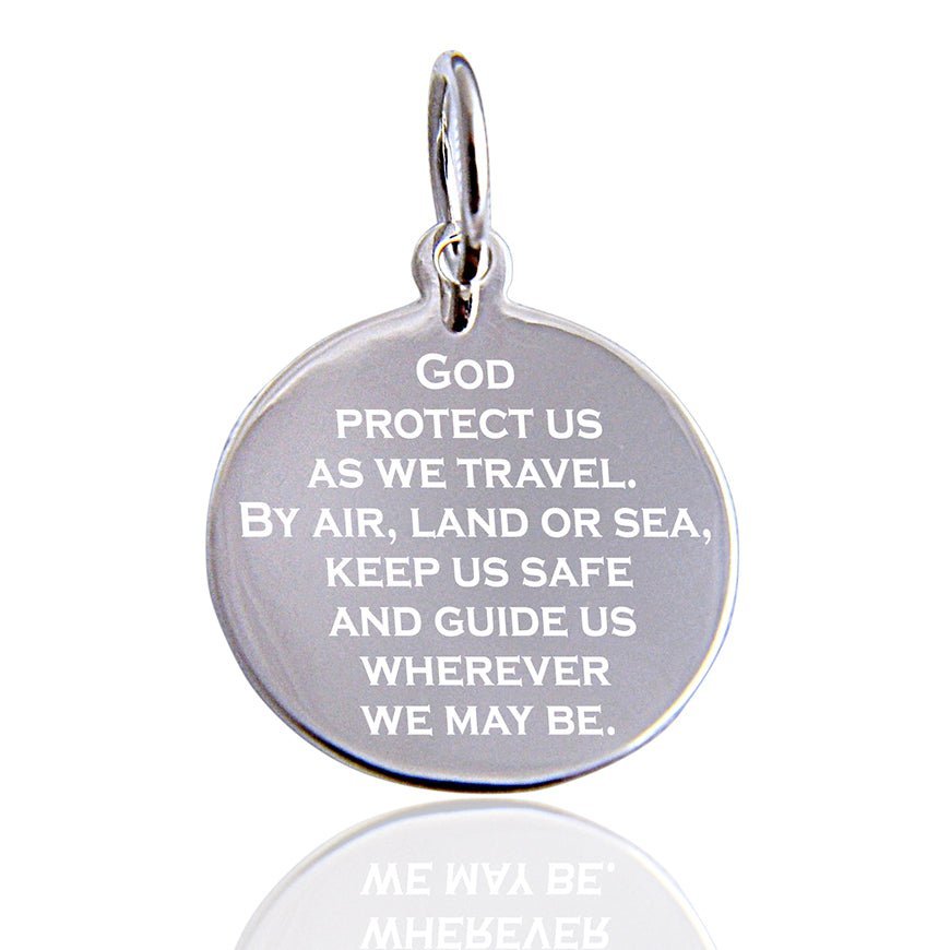St Christopher Necklace – Sterling Silver Necklace With Travelers Prayer Pendant - Popular trends empire