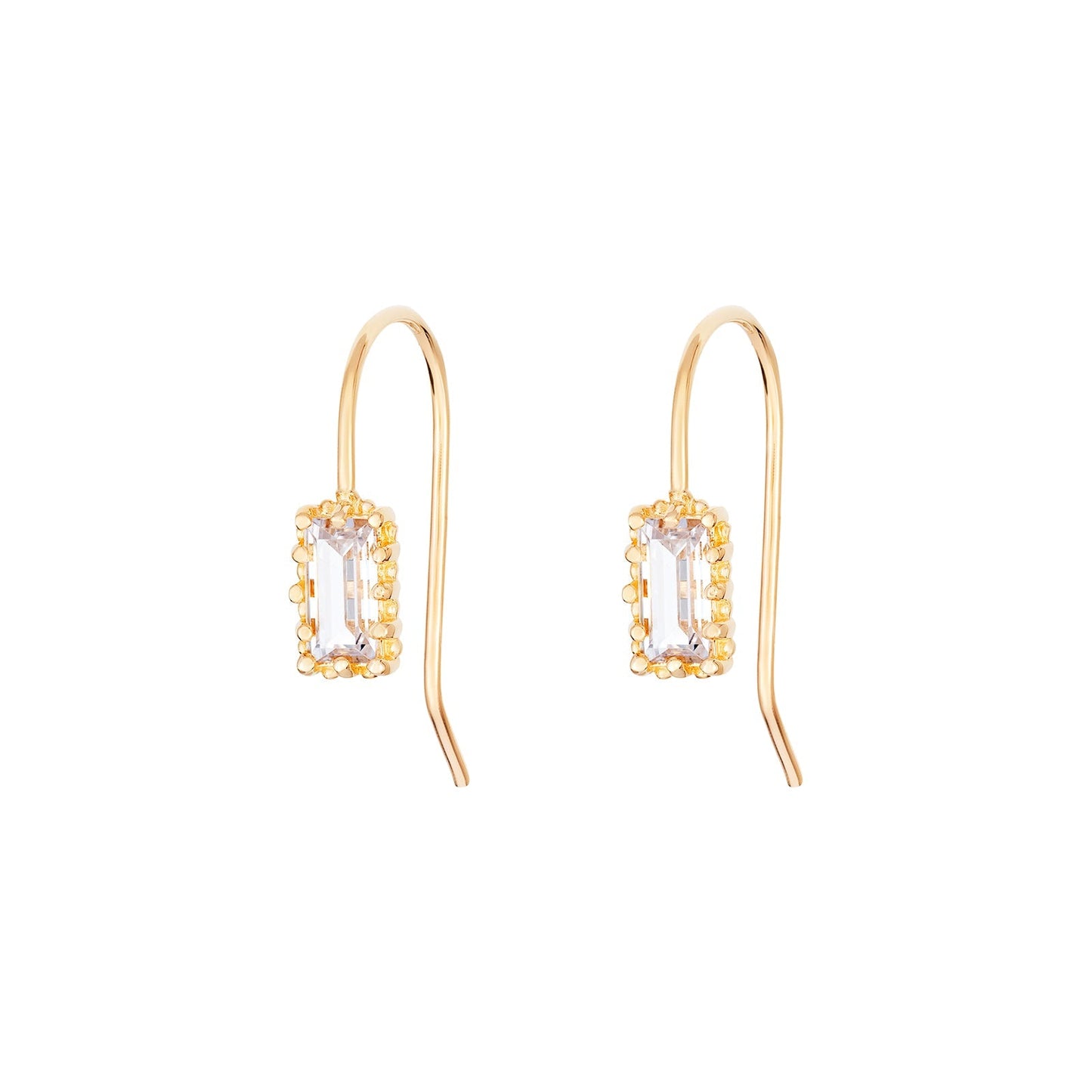 Thea Cubic Zirconia Fish Hook Earrings - Popular trends empire