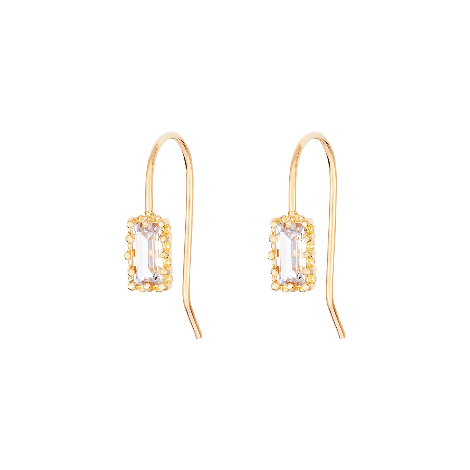 Thea Cubic Zirconia Fish Hook Earrings - Popular trends empire