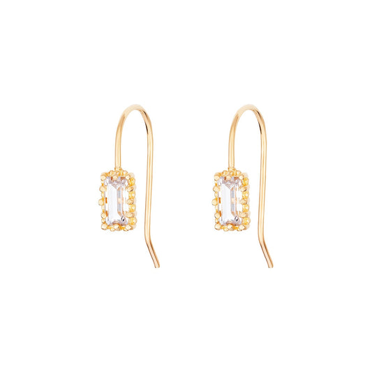 Thea Cubic Zirconia Fish Hook Earrings - Popular trends empire