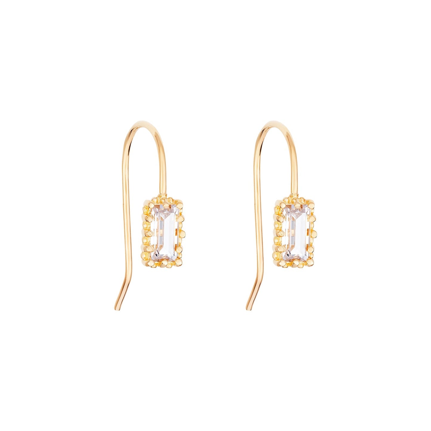 Thea Cubic Zirconia Fish Hook Earrings - Popular trends empire