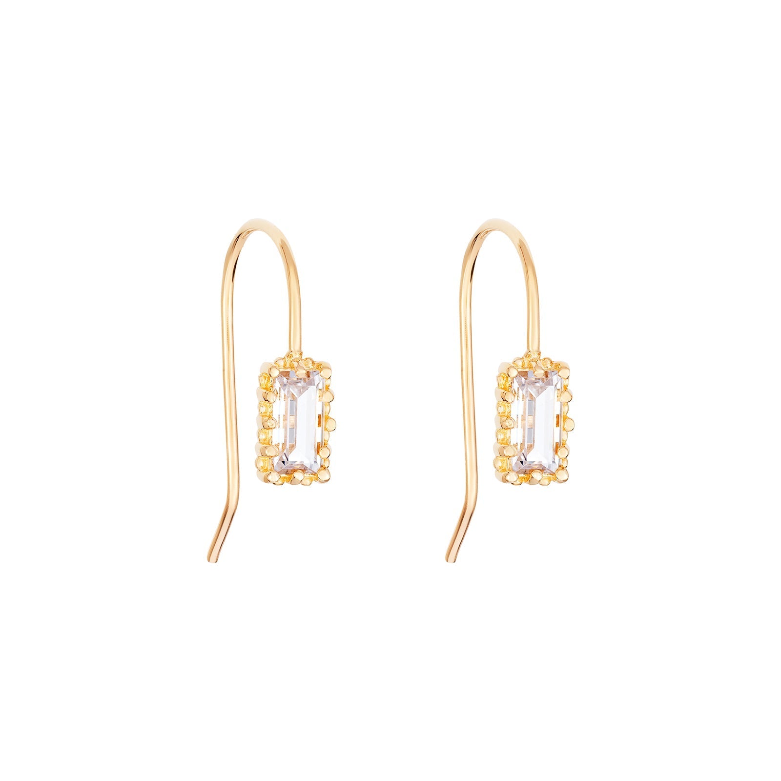 Thea Cubic Zirconia Fish Hook Earrings - Popular trends empire