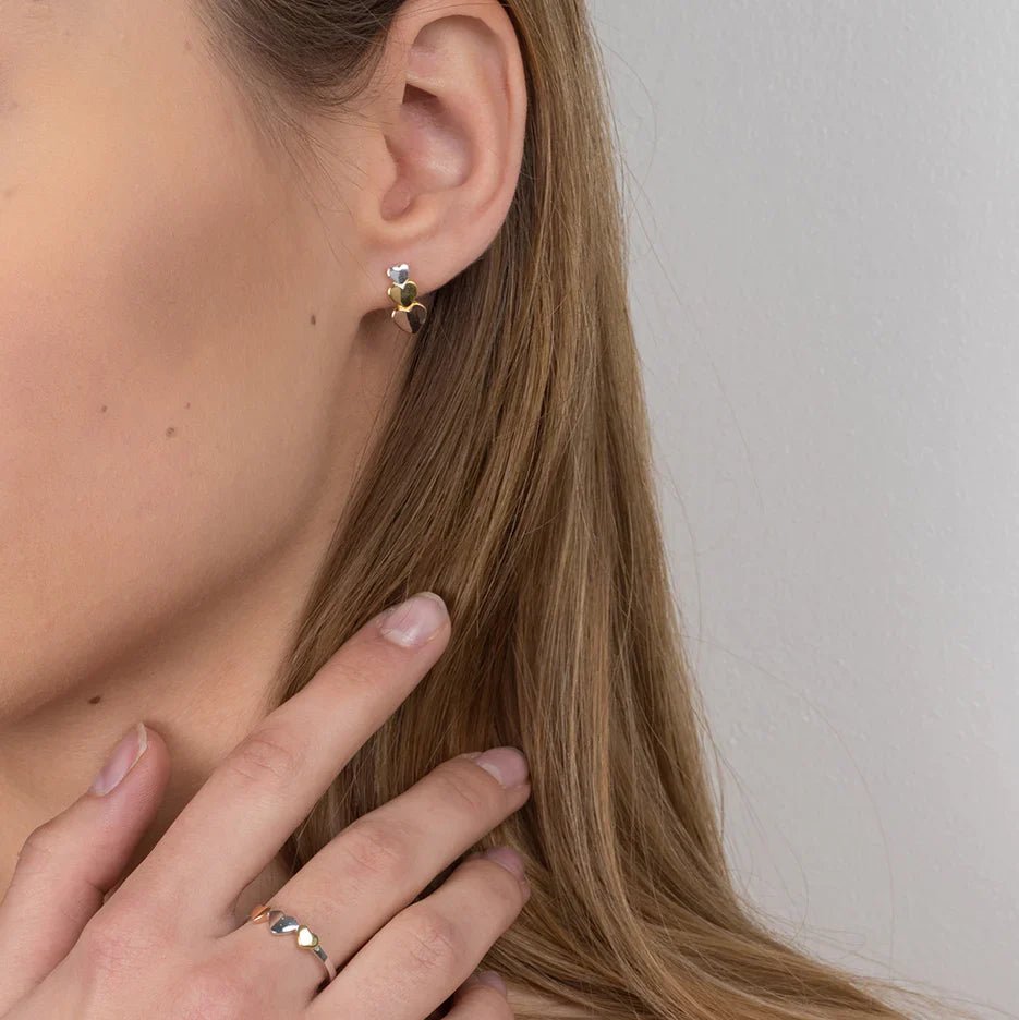 Three Tone Heart Ring - Popular trends empire