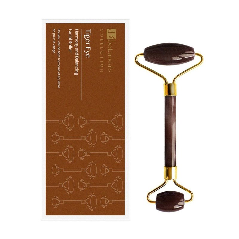 Tiger Eye Harmony and Balancing Facial Roller (Gold Metal Handle) - Popular trends empire