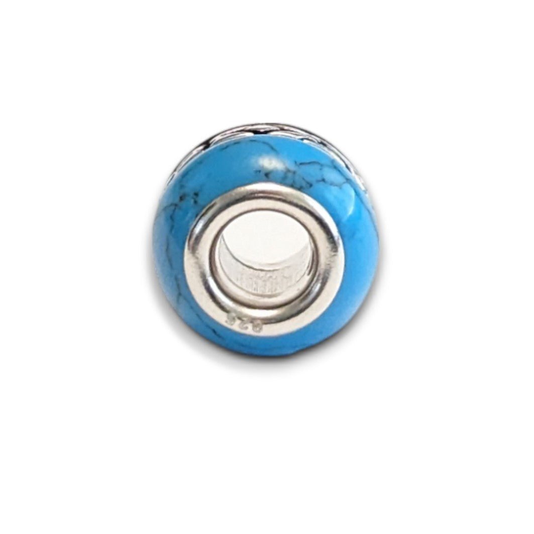 Turquoise and Onyx Bead Charm - Popular trends empire