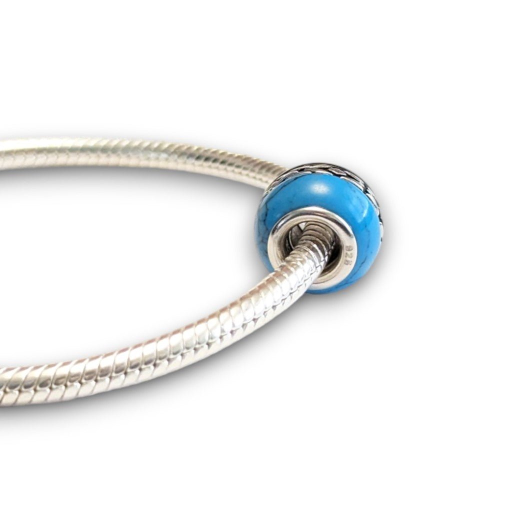 Turquoise and Onyx Bead Charm - Popular trends empire