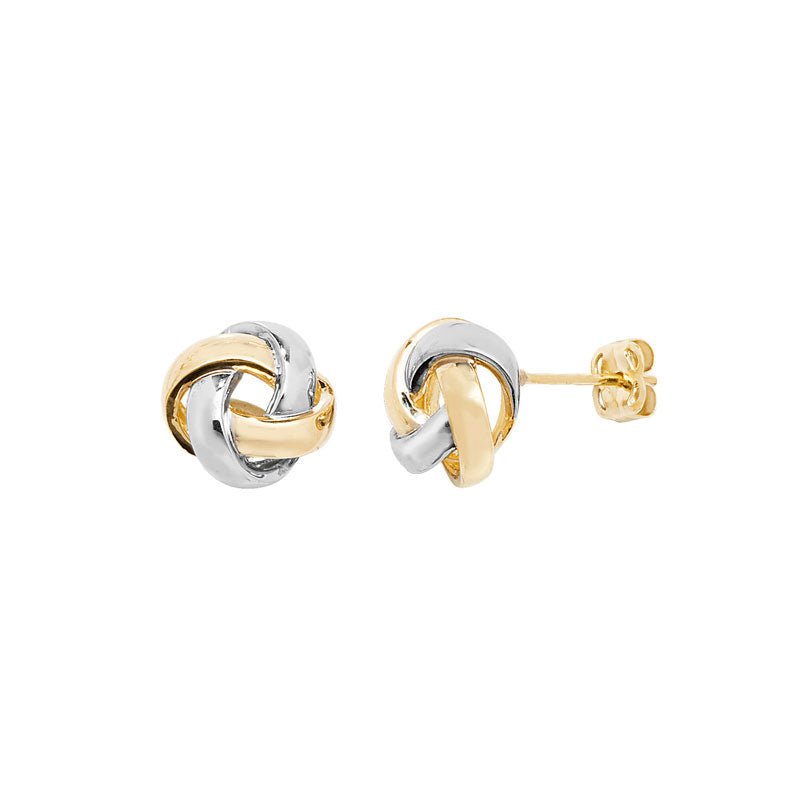 Two Tone Knot Studs - Popular trends empire