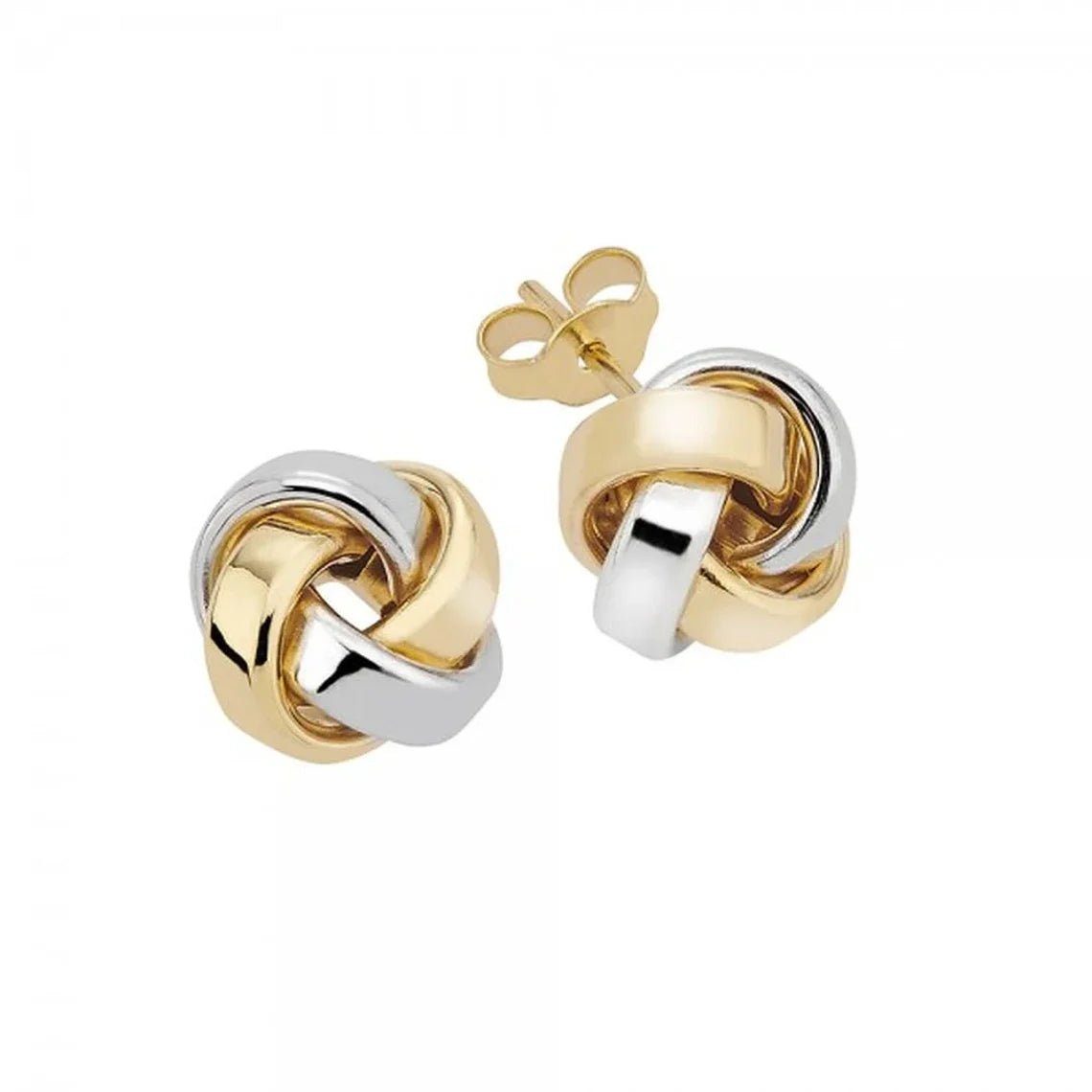 Two Tone Knot Studs - Popular trends empire