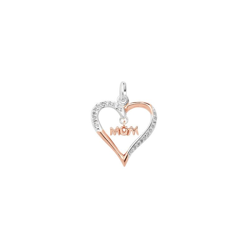 Two Tone Mum Heart Pendant Necklace - Popular trends empire