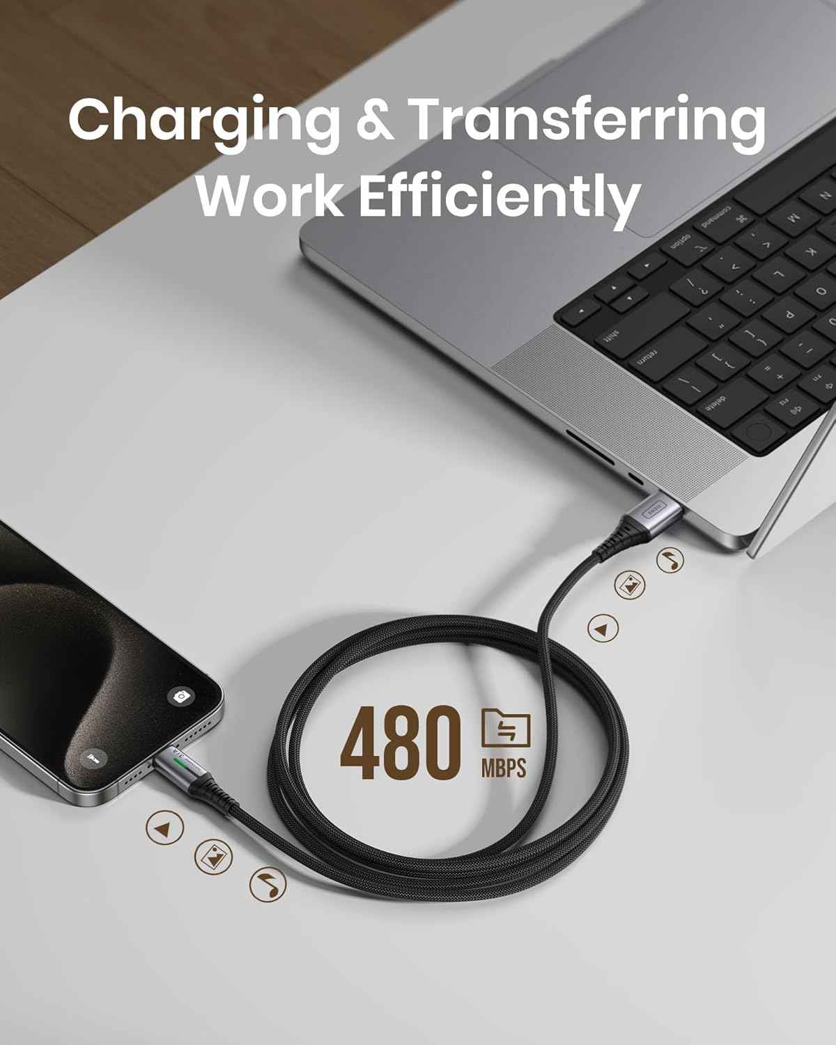 USB - C Fast Charging Cable 3.1A for Phones, Consoles, and More - 5 Pack - Popular trends empire