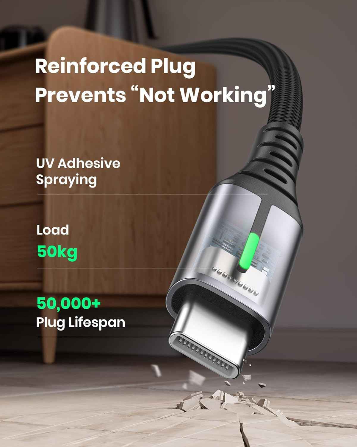 USB - C Fast Charging Cable 3.1A for Phones, Consoles, and More - 5 Pack - Popular trends empire