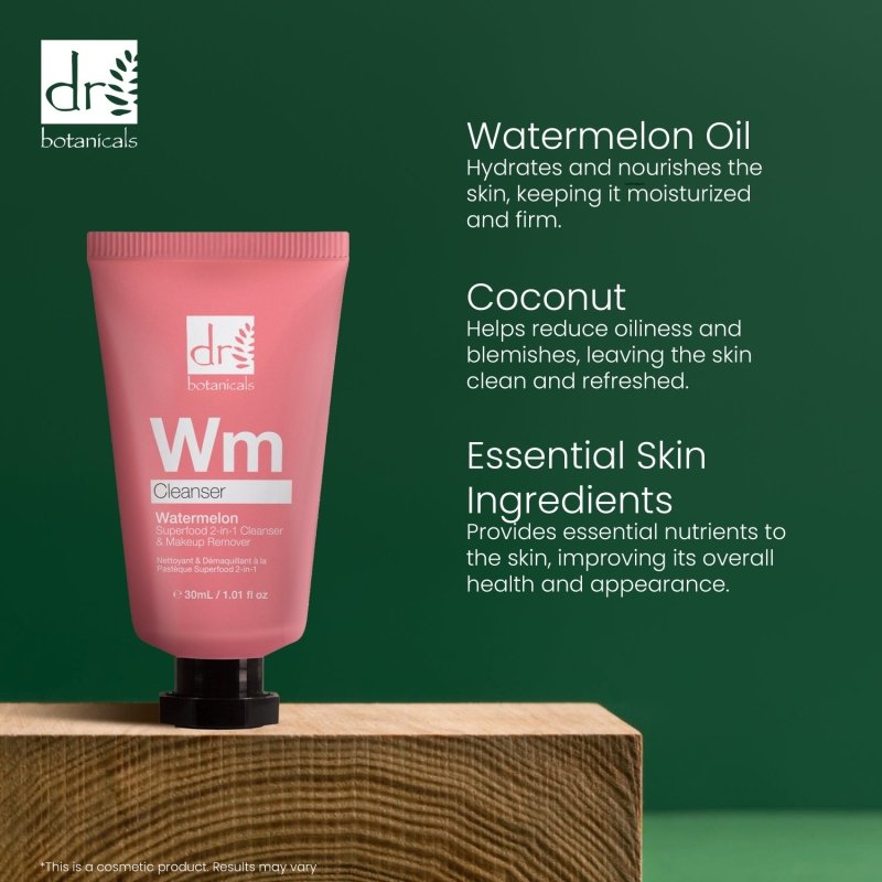 Watermelon Superfood 2 - In - 1 Cleanser & Makeup Remover 30ml - Popular trends empire