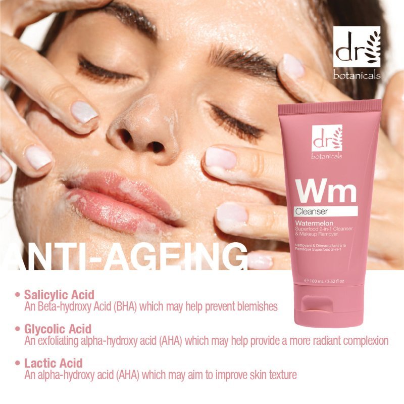 Watermelon Superfood 2 - in - 1 Cleanser & Makeup Remover with Glycolic Acid, Salicylic Acid and Lactic Acid 100ml - Popular trends empire