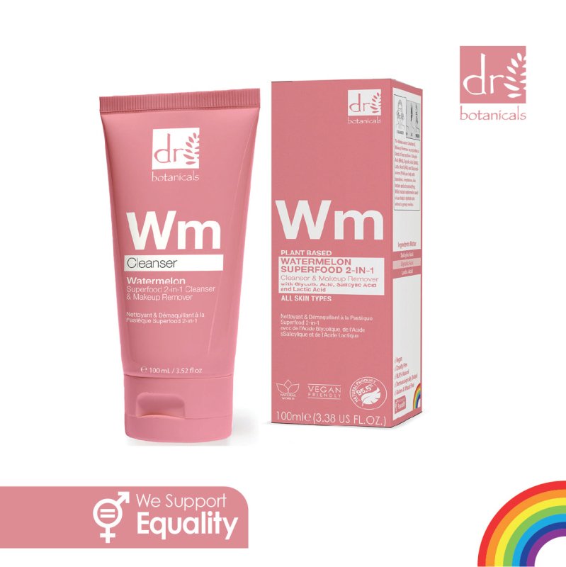 Watermelon Superfood 2 - in - 1 Cleanser & Makeup Remover with Glycolic Acid, Salicylic Acid and Lactic Acid 100ml - Popular trends empire