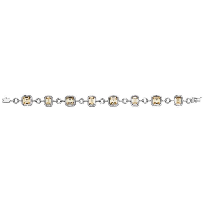 Yellow Topaz Cubic Zirconia Bracelet - Popular trends empire