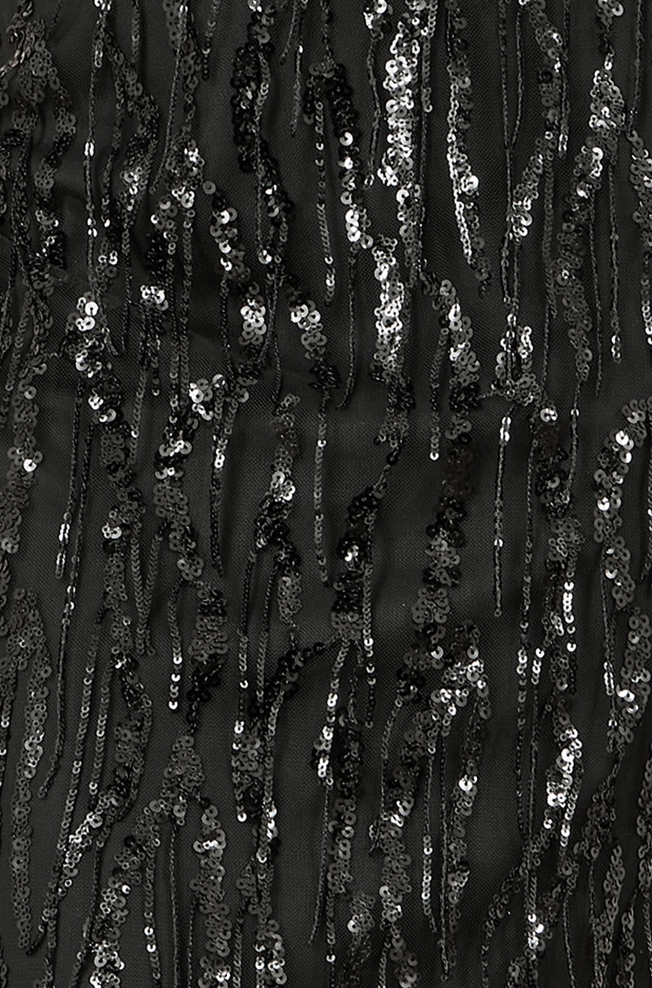 Yumi Black Hanging Sequin Fitted Midi Skirt - Popular trends empire