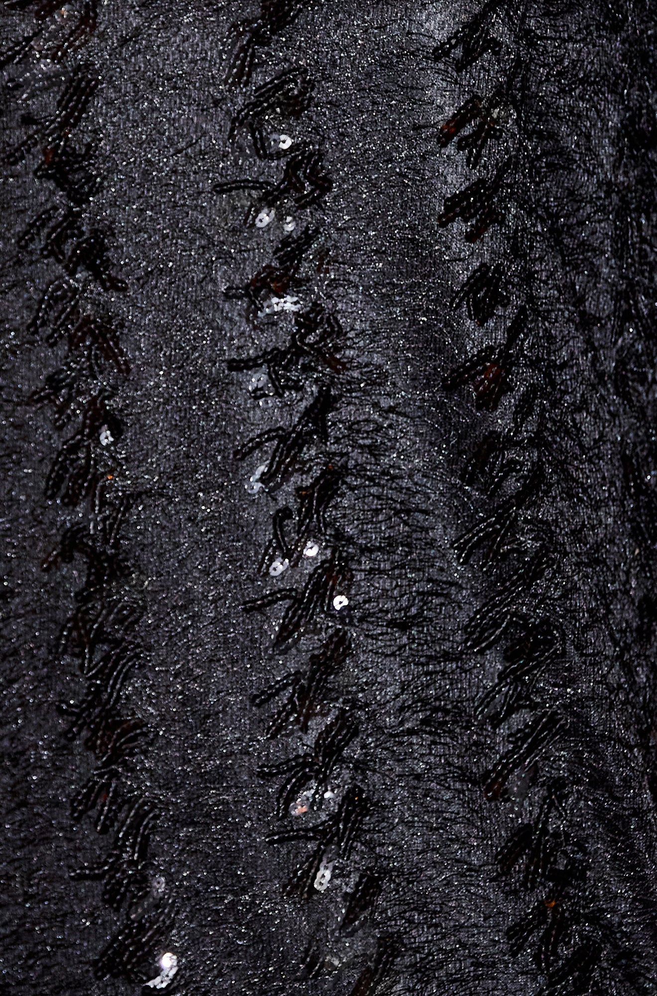 Yumi Black Hanging Sequin Tunic With Balloon Sleeves - Popular trends empire