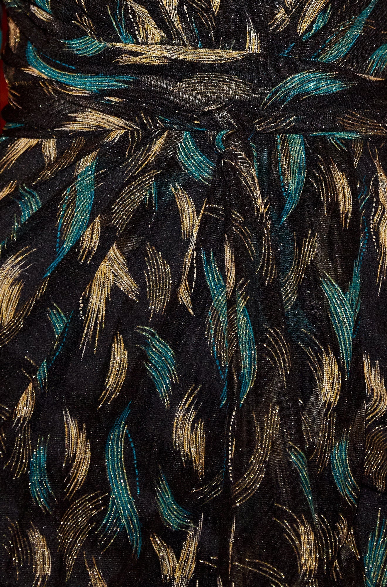 Yumi Black Metallic Sparkle Mesh Wrap Midi Dress - Popular trends empire