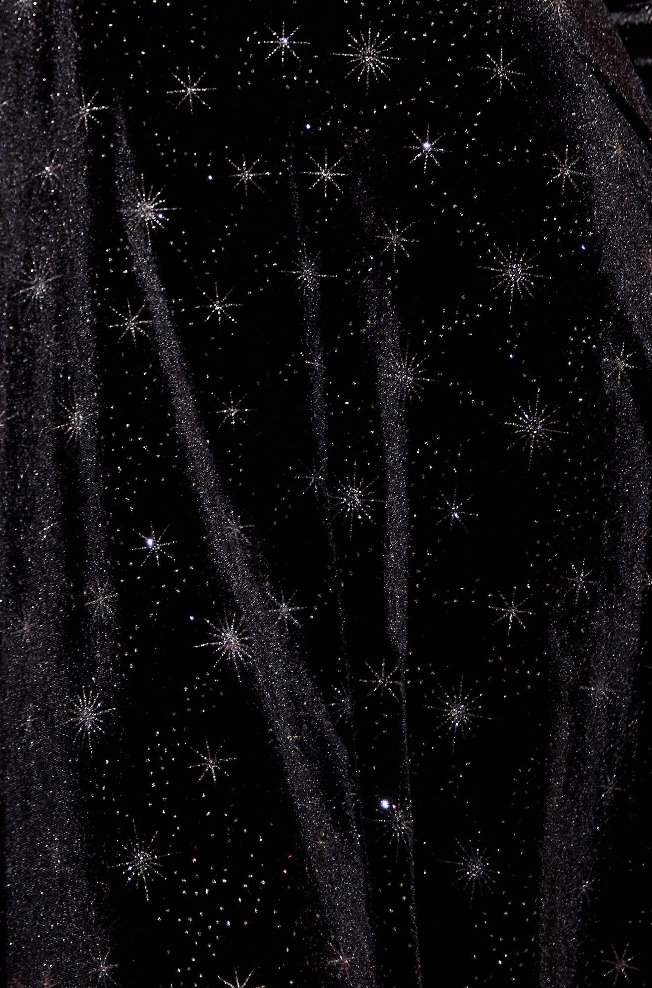 Yumi Black Starburst Foil Print Long Sleeve Skater Dress - Popular trends empire