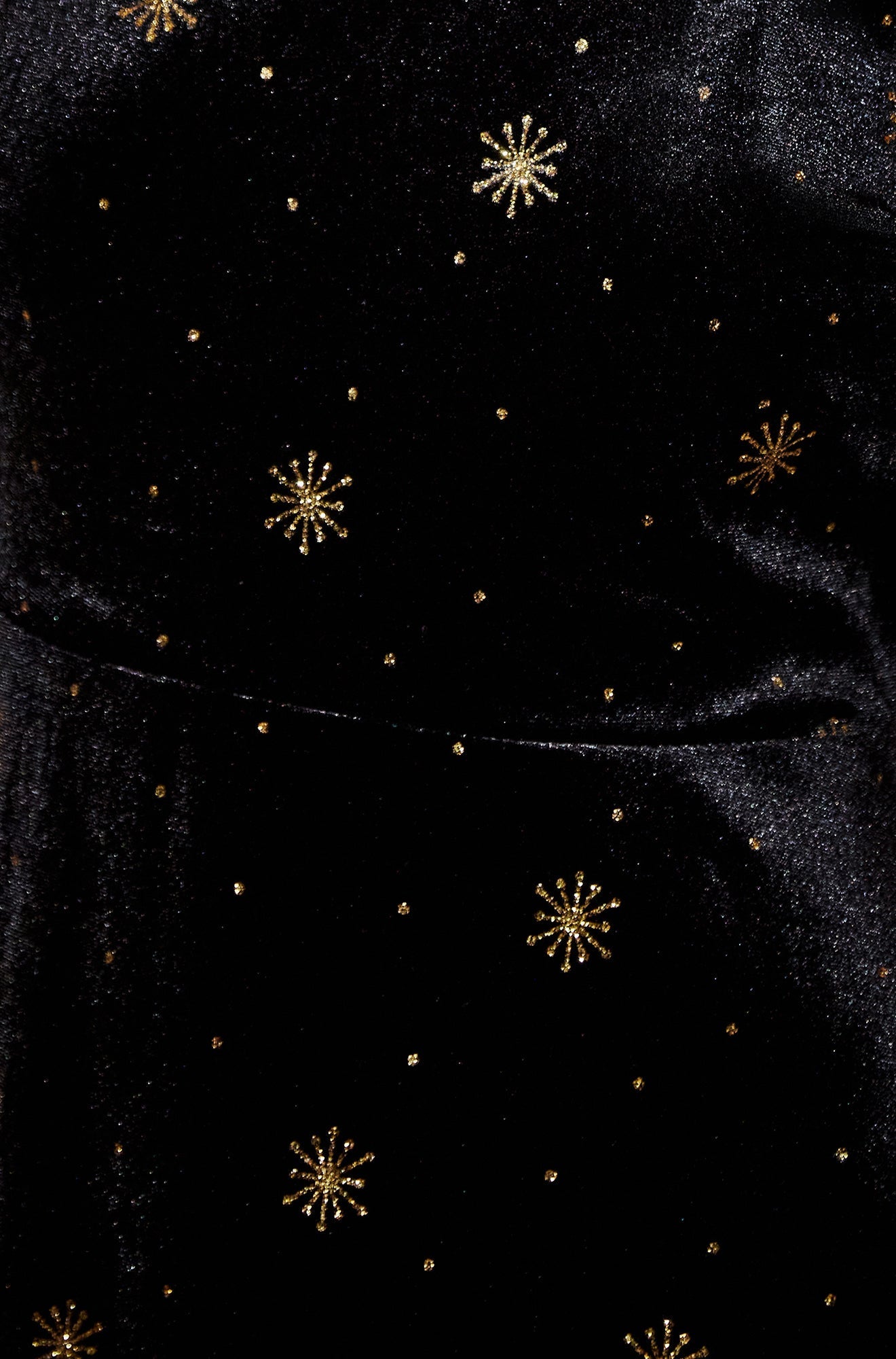 Yumi Black Velvet Midi Dress With Starburst Foil Print - Popular trends empire