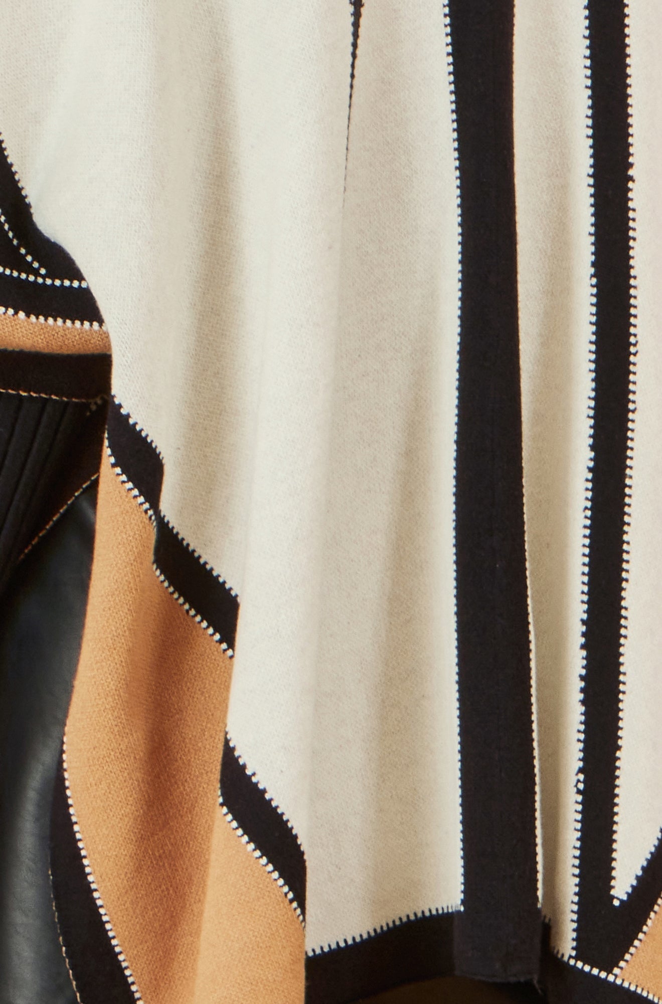 Yumi Brown Colour Block Cape - Popular trends empire