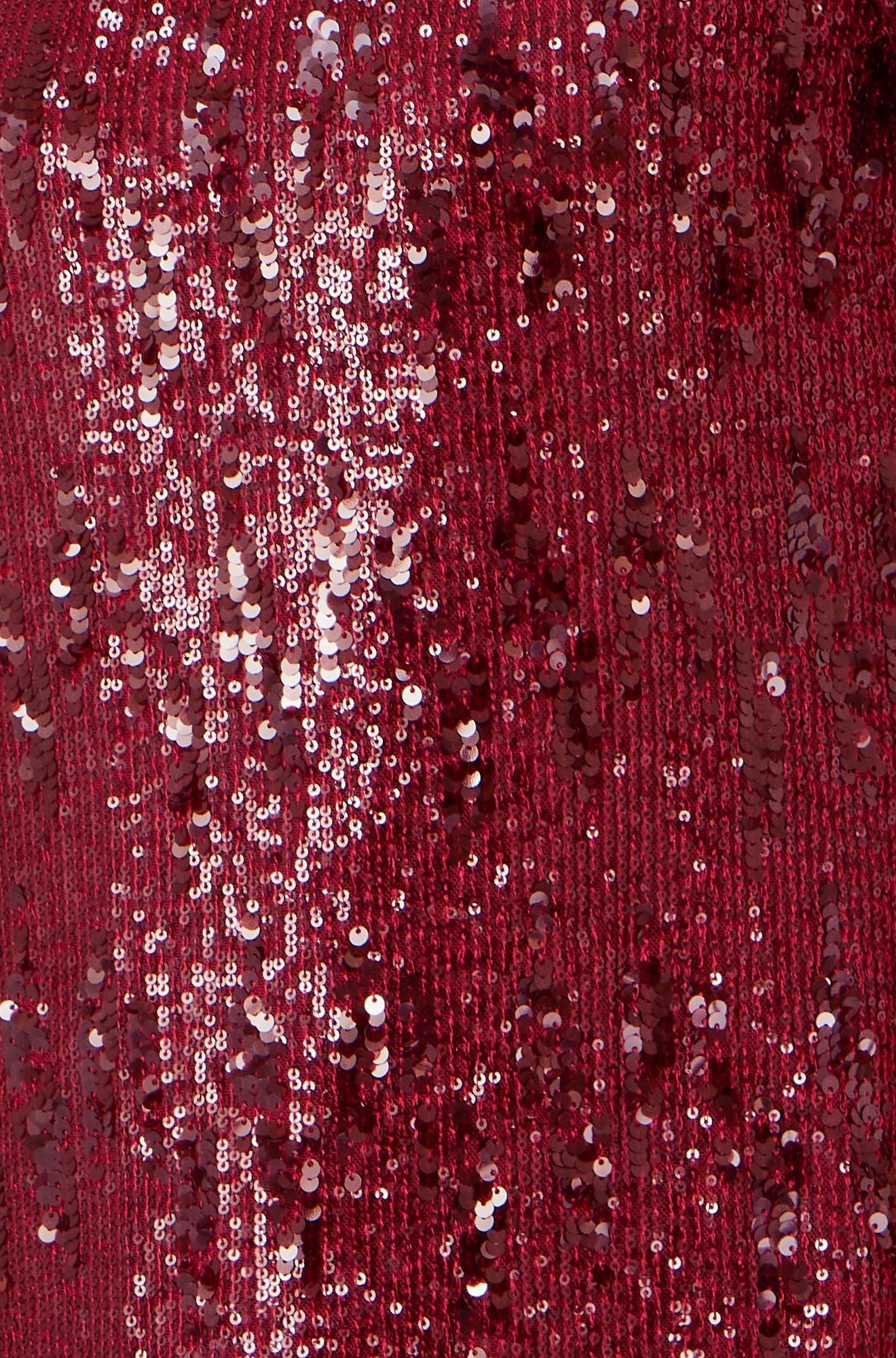 Yumi Burgundy Sequin Stretch Tunic Dress - Popular trends empire