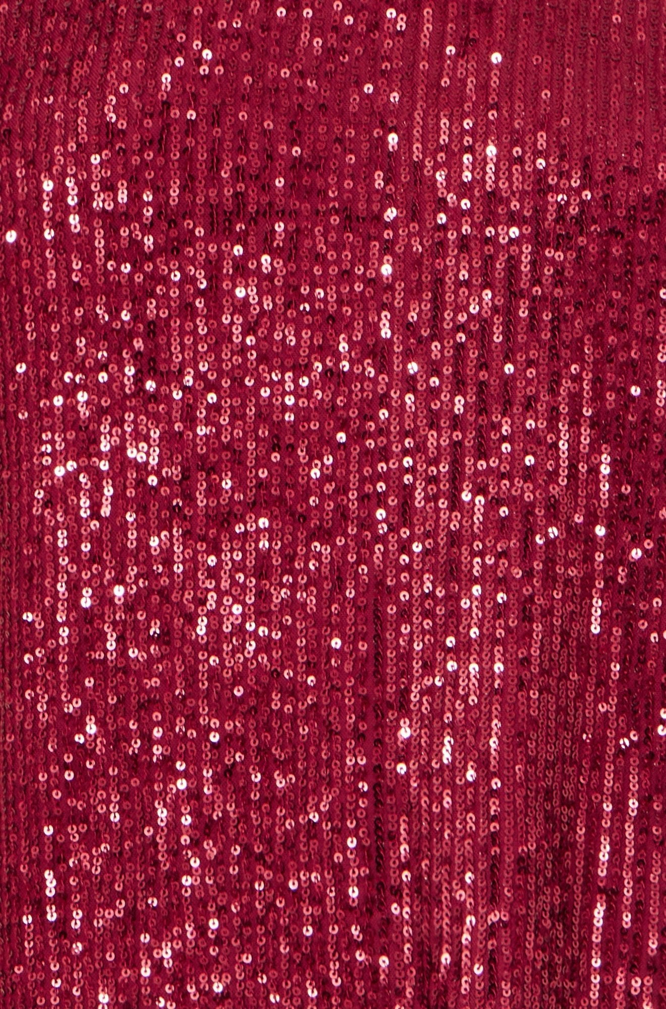 Yumi Burgundy Sequin Top With Sheer Sleeves And Cut Out Back - Popular trends empire