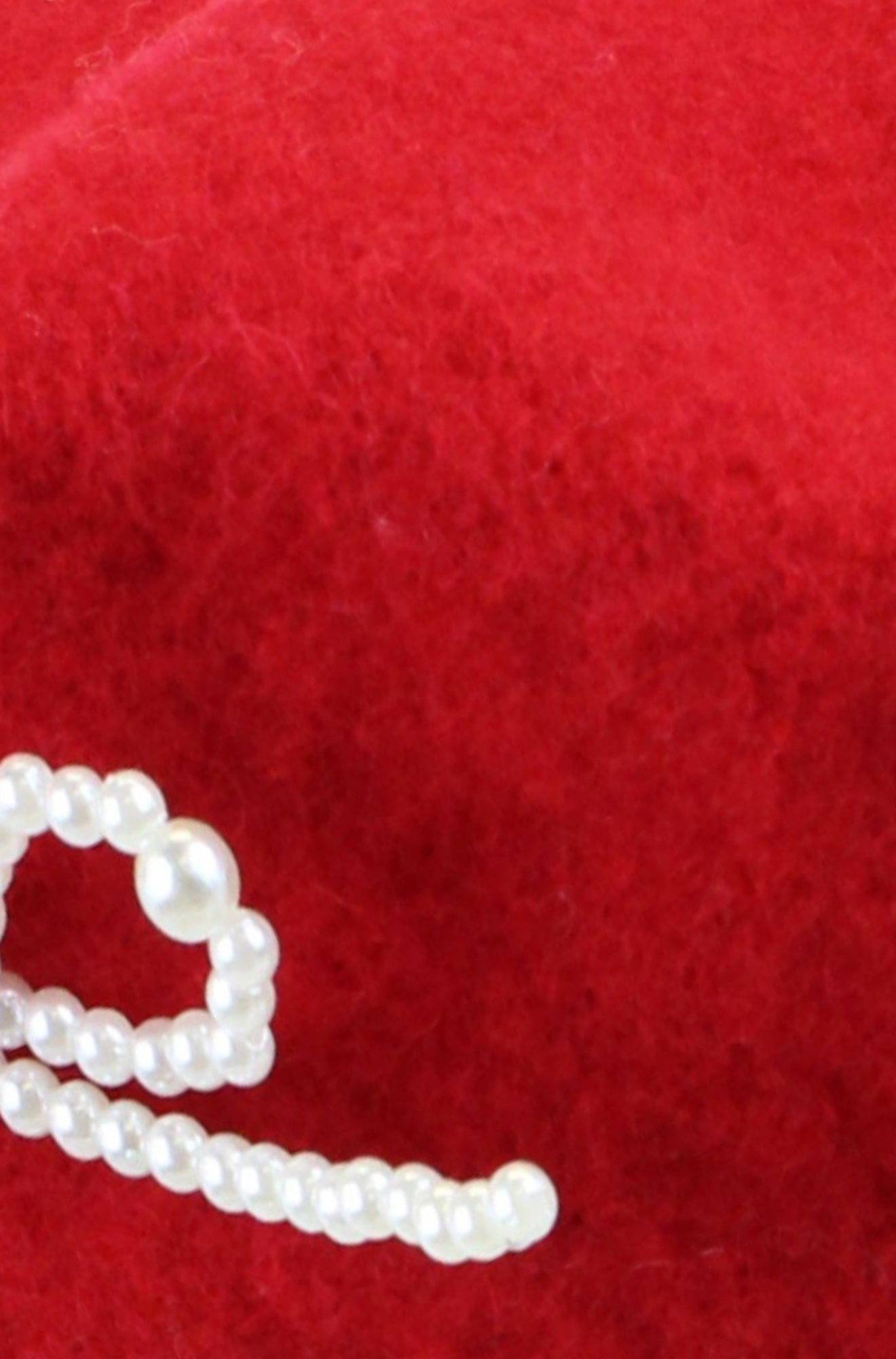 Yumi Red Pearl Bow Beret - Popular trends empire